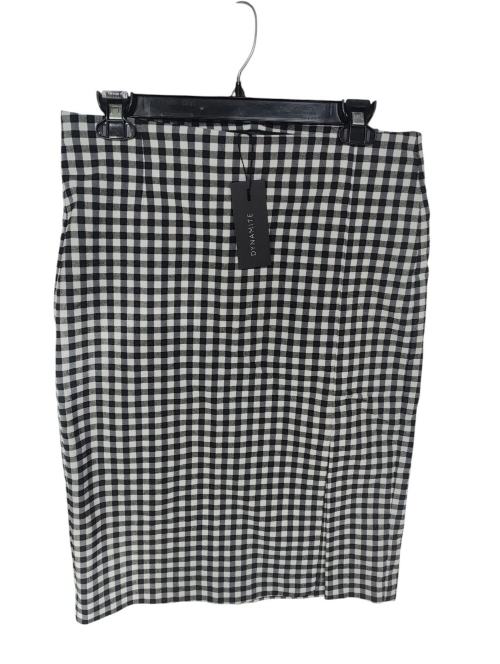 NWT Dynamite Black & White Gingham Pencil Skirt A20